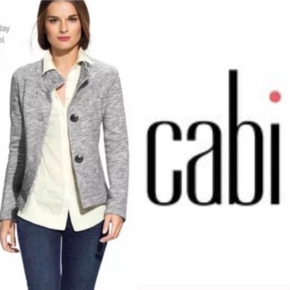 Cabi Gray blazer Jacket Sz S Style# 596